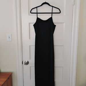 Elegant Black Maxi Dress With Slits On Each Side